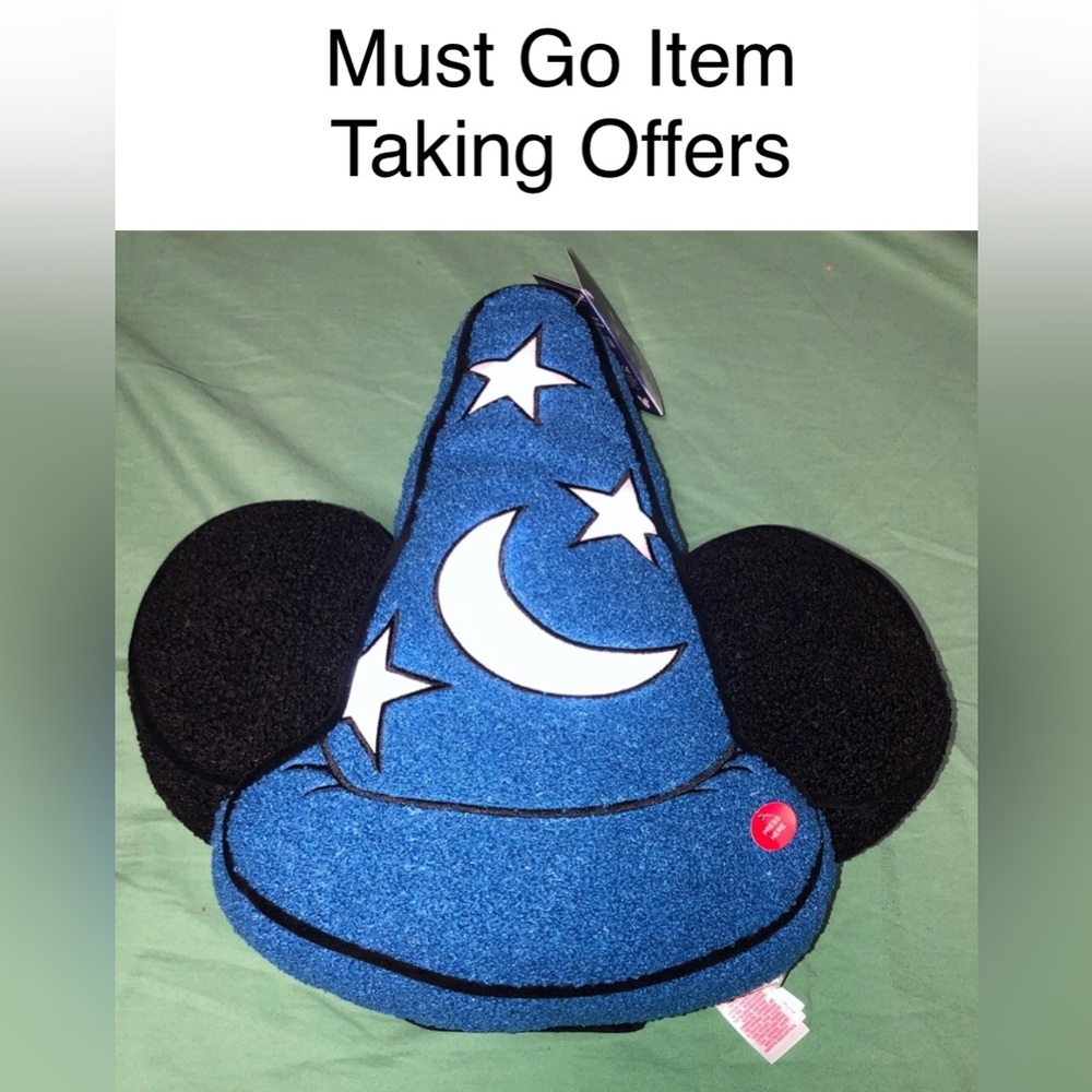 Disney Lights Up Magical Sorcerer Hat Pillow NWT ❣️Ship Alone❣️